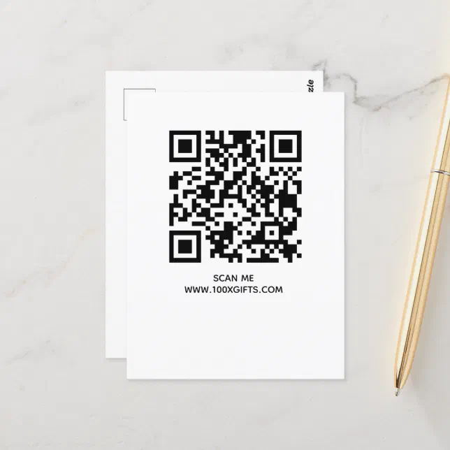 BUSINESS QR CODE SIGN - USE FREE GENERATOR HERE POSTCARD | Zazzle