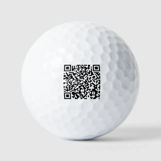 Business QR Code Simple Modern Promotional Branded Golf Balls Zazzle
