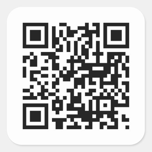 Business QR Code Square Sticker