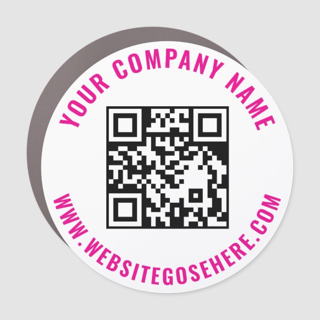 Business QR Code Vehicle Promotion Template Car Magnet (Front)