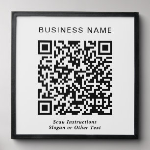 Business QR Code Wall Peel And Stick Photo Tile