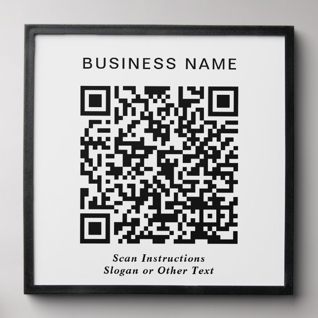 Business QR Code Wall Peel And Stick Photo Tile (Front Set)