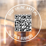 Business QR Code Window Cling - Shop Anytime