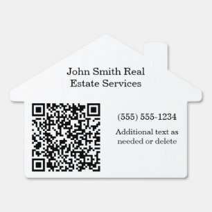 Business QR Code with Company Name Phone Number Sign
