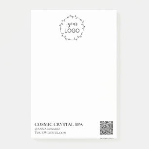 *~* Business QR Simple Minimal Logo AP8 Post-it No Notes