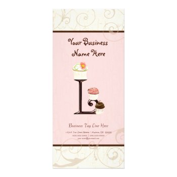 Business Rate Card - Letter L Monogram Dessert Bak by AudreyJeanne at Zazzle