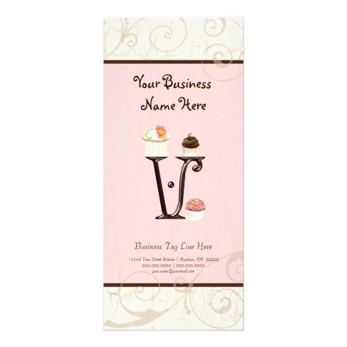 Business Rate Card _ Letter V Monogram Dessert Bak