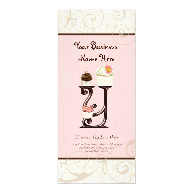 Business Rate Card - Letter Y Monogram Dessert Bak (Front)