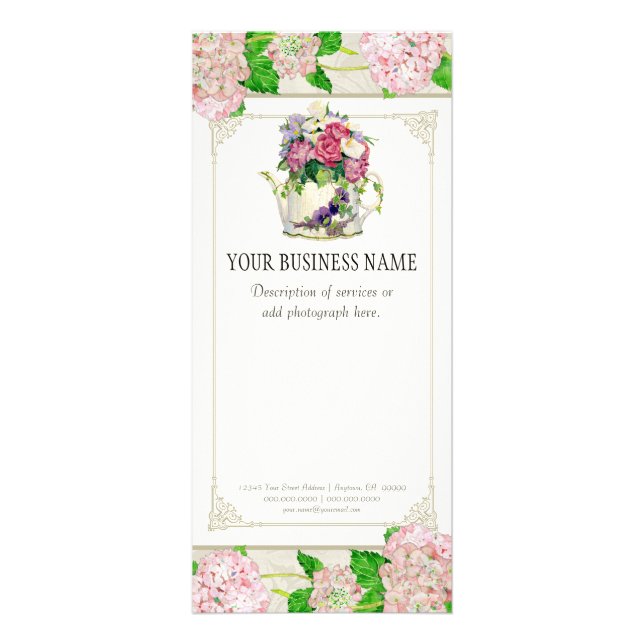 Business Rate Card - Rose Hydrangea Florist Floral (Front)