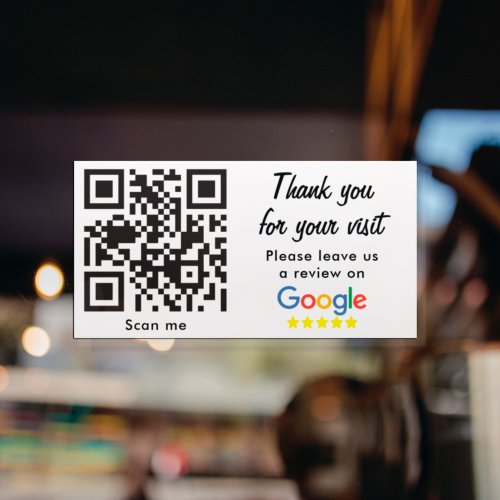 Business Rating With Google Reviews QR Code Sticker