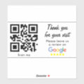 Business Rating With Google Reviews QR Code Sticker | Zazzle
