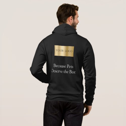 Business Rectangular Logo Dog Walker Workwear Hoodie