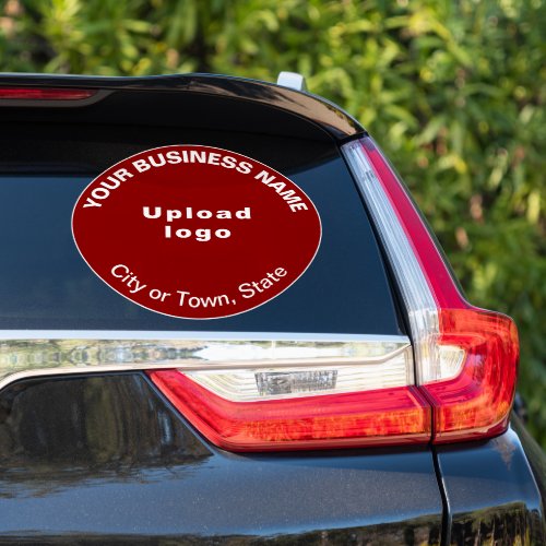 Business Red Color Round Shape Vinyl Sticker