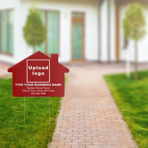 Business Red House Shape Yard Sign
