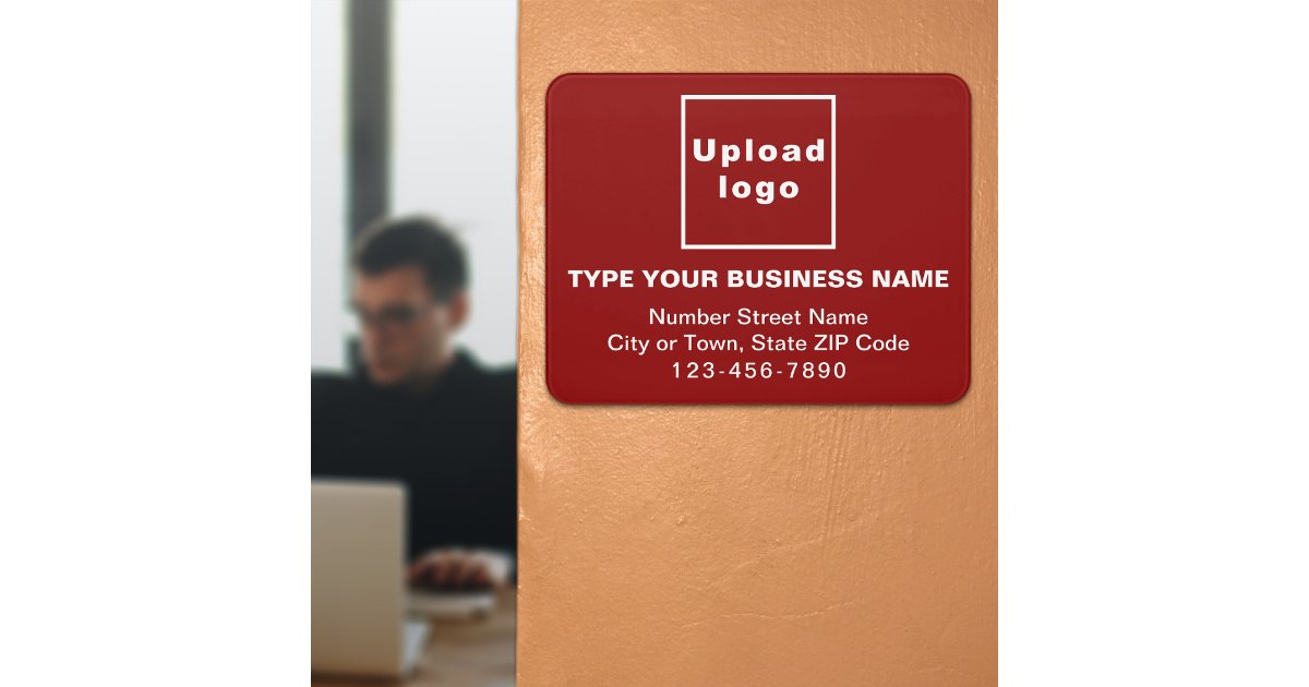 Business Red Rectangle Door Sign | Zazzle