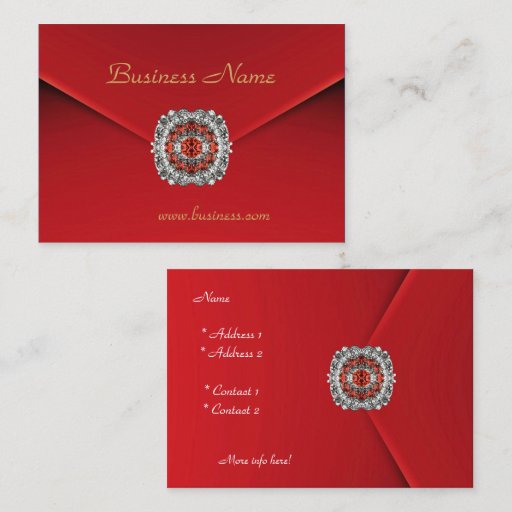 Customizable Business Red Velvet Diamond Images Business Cards
