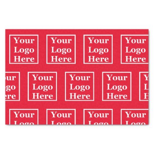 Business Red Your Logo Here Template Tissue Paper