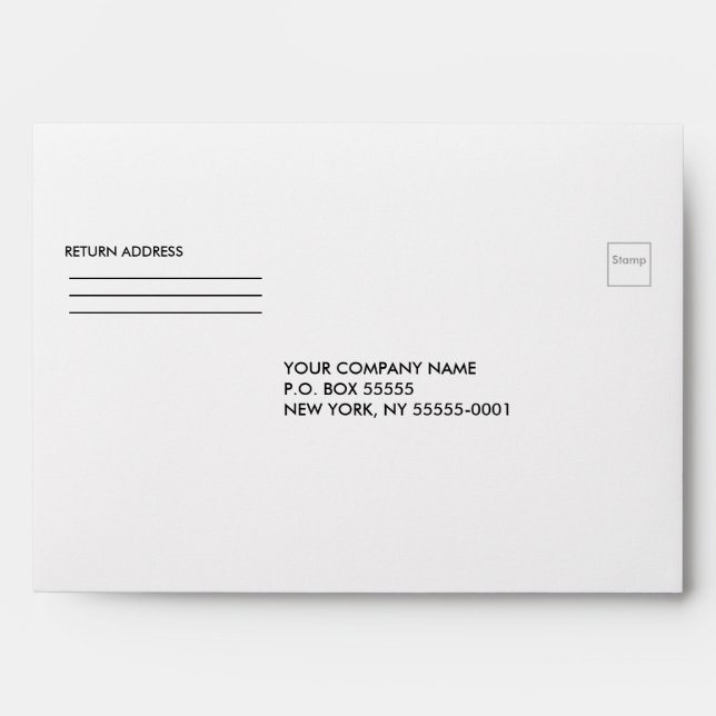 Business Reply Mail # 10 Envelope Simple White (Front)