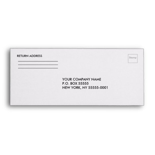 Business Reply Mail # 10 Envelope Simple White | Zazzle.com