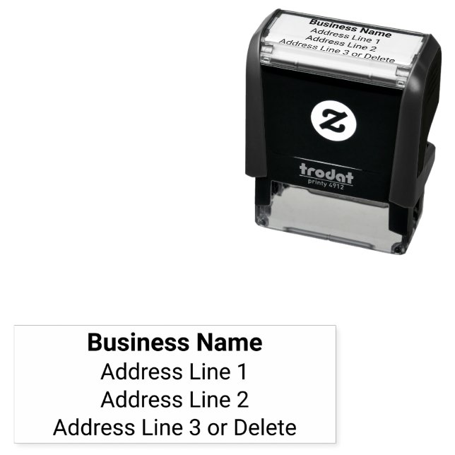 Business Return Address Basic Template Self-inking Stamp (In Situ)