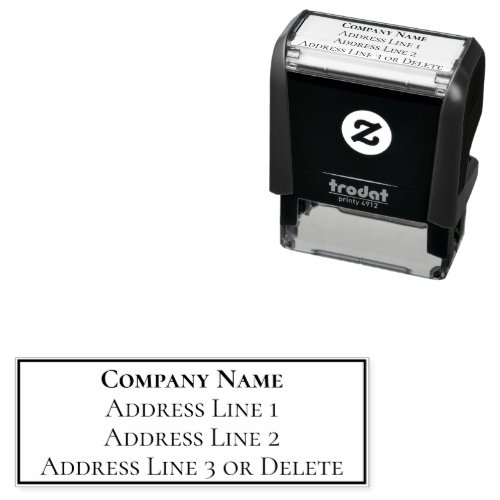 Business Return Address Company Name Template Self_inking Stamp
