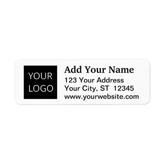 Business Return Address Labels Add Your Logo Here | Zazzle.com