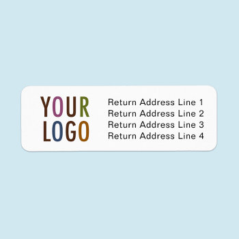 Business Return Address Labels With Company Logo by MISOOK at Zazzle