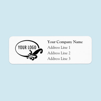 Business Return Address Labels With Custom Logo by MISOOK at Zazzle