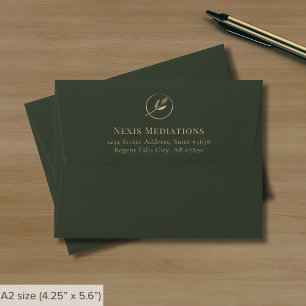 Business Return Address Logo Note Card Envelope