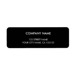 Business Return Address Minimal Black and White Label