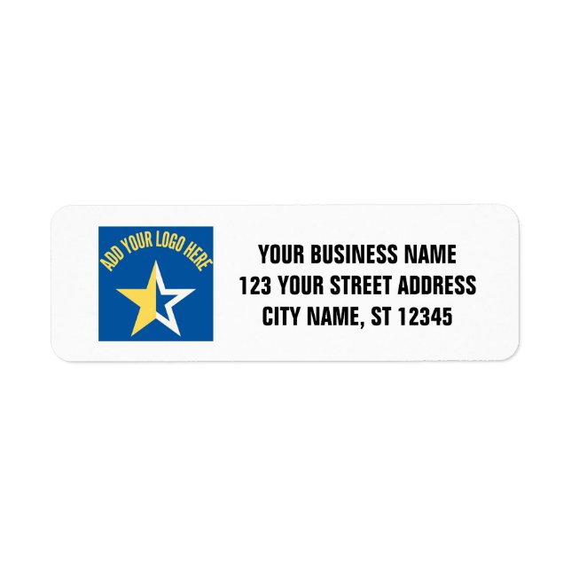 Business Return Address | Professional Custom Logo Label (Front)