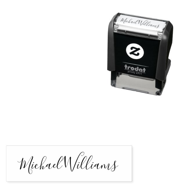 Business Return Address | Professional Logo Modern Self-inking Stamp (In Situ)