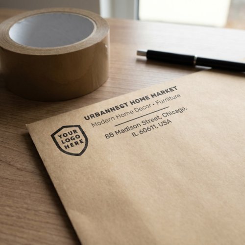 Business Return Address | Professional Logo Modern Self-inking Stamp