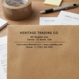 Business Return Address Professional Logo Modern Self-inking Stamp