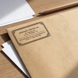Business Return Address Professional Logo Modern Self-inking Stamp