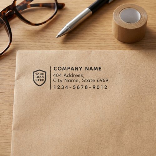 Business Return Address | Professional Logo Modern Self-inking Stamp