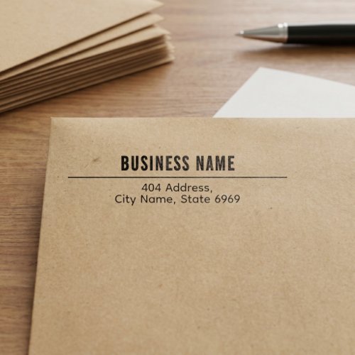Business Return Address | Professional Logo Modern Self-inking Stamp