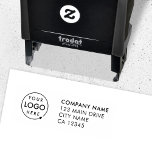 Business Return Address | Professional Logo Modern Self-inking Stamp<br><div class="desc">A simple custom business template in a modern minimalist style which can be easily updated with your company logo,  company name and address. If you need any help personalizing this product,  please contact me using the message button below and I'll be happy to help.</div>