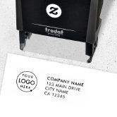 Personalised Self Inking Rubber Stamp Custom Business Name Address LARGE