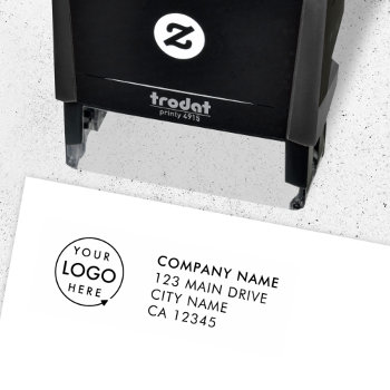 Business Return Address | Professional Logo Modern Self-inking Stamp by GuavaDesign at Zazzle