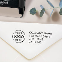 Business Return Address | Professional Logo Modern Self-inking Stamp