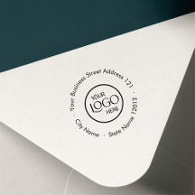 Business Return Address Professional Logo Round