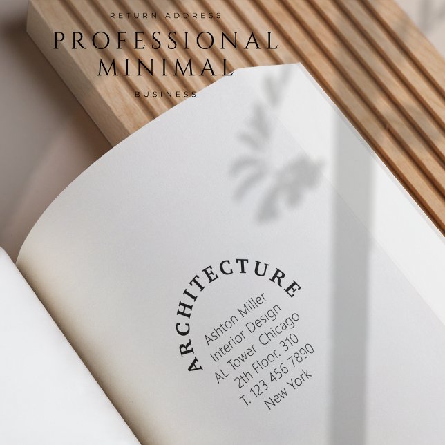 Business Return Address Professional Minimal Rubber Stamp (Business Return Address Professional Minimal Rubber Stamp)