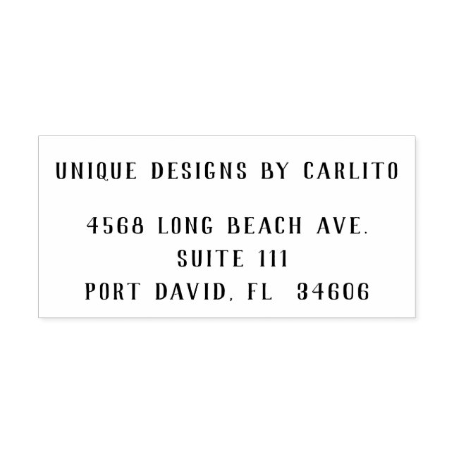 Business Return Address Self-inking Stamp (Design)