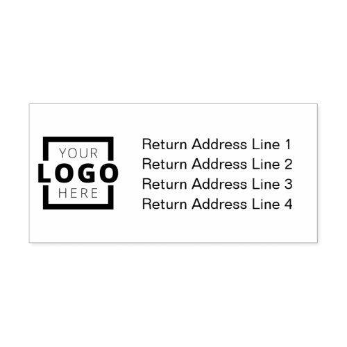 Business Return Address with Custom Logo Self_inking Stamp