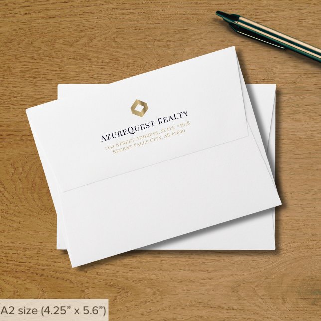 Business Return Address with Logo Note Card Envelope (Creator Uploaded)