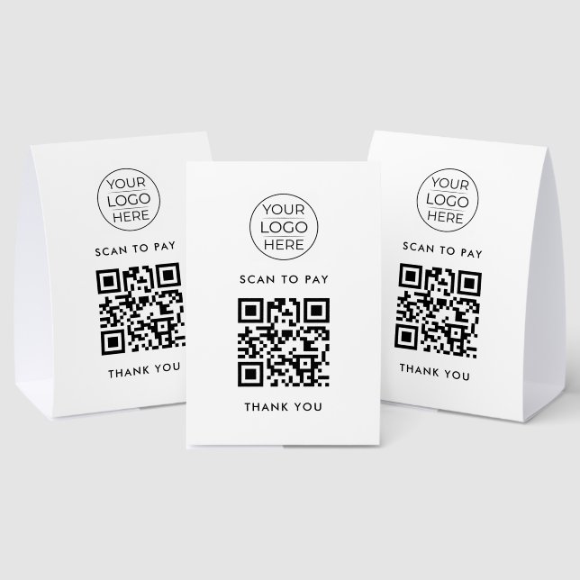 Business Review Google Qr Code Paper Table Tent (Insitu(Multi))