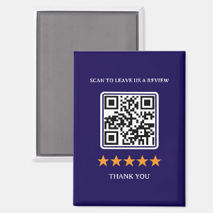 Business Review Link QR Code 2.5" x 3.5" Magnet