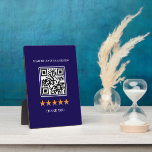 Business Review Link QR Code 5" x 7" Plaque