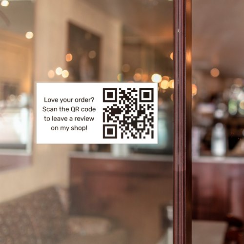 Business Review Request With QR Code Sticker